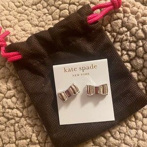 moonshine kate spade bow earrings